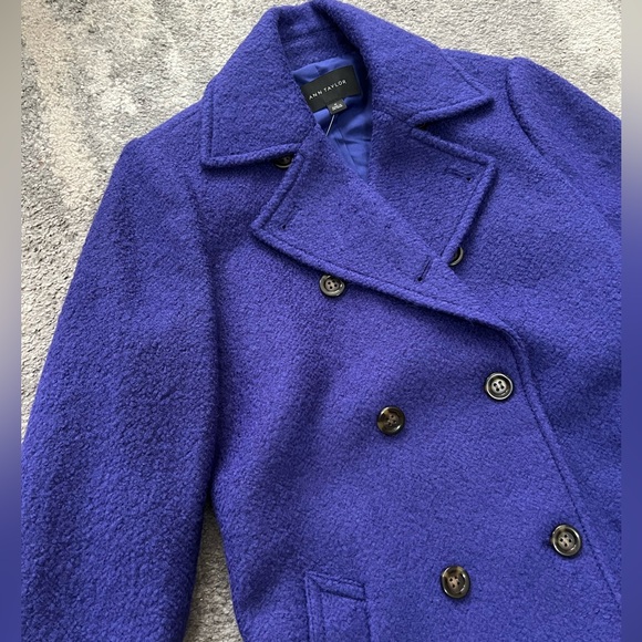 NWT Ann Taylor double breasted wool overcoat - Picture 2 of 5